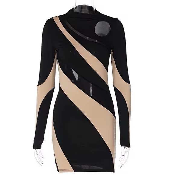 Nude Illusion Dress Chic Womenswear Elegance Lady Summer Comfort Evening - Picture 8 of 9